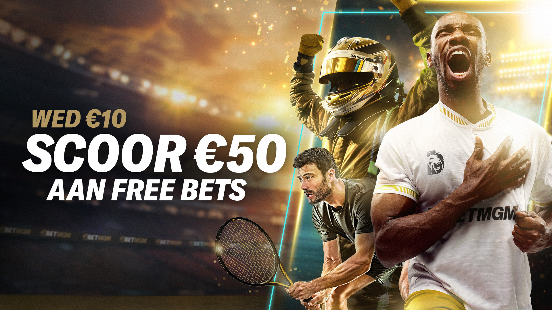 Sport Welkomstbonus - Wed €10 en scoor €50 aan Free Bets