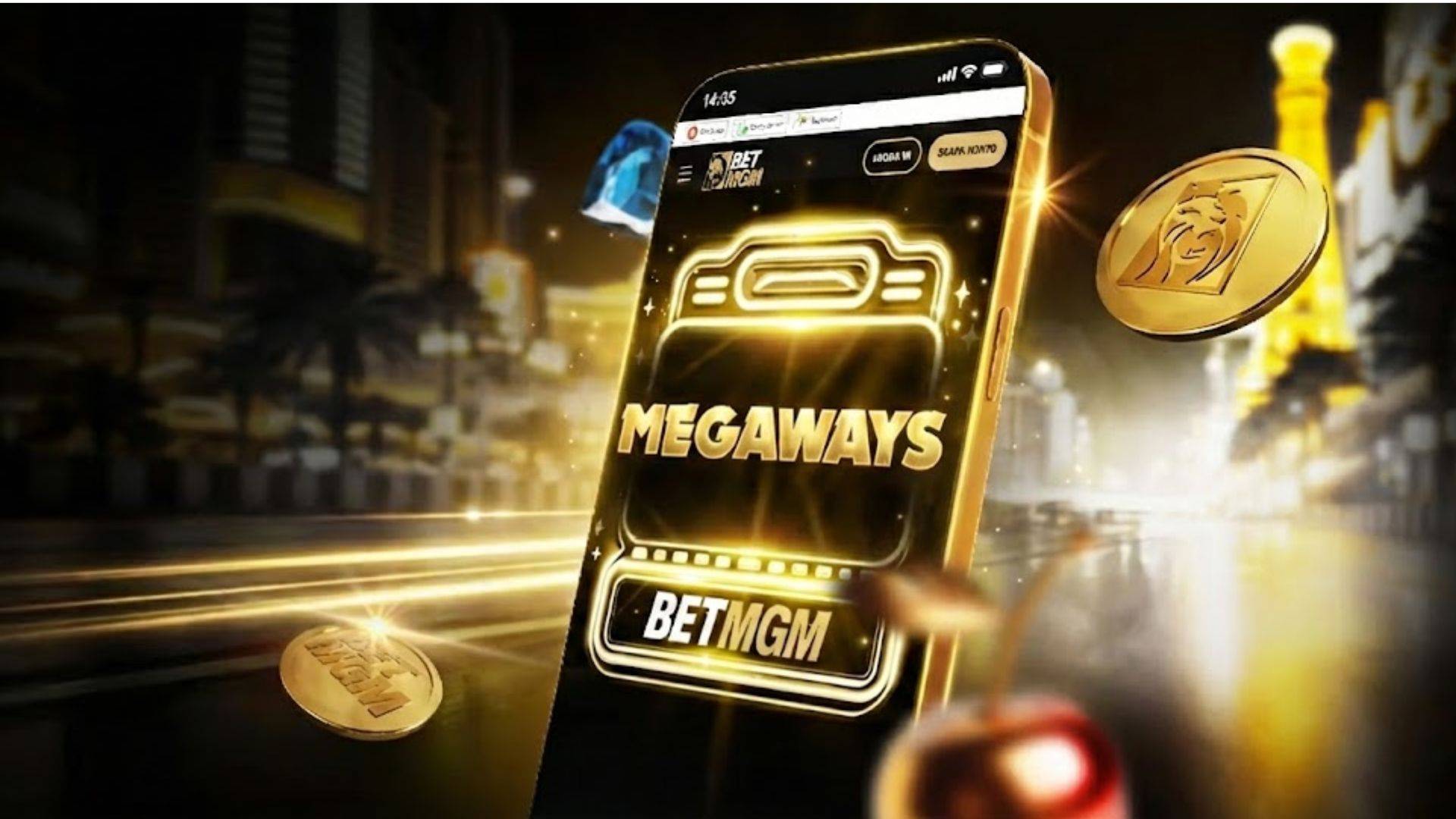 Mobiele telefoon met een casinospel met Megaways functie