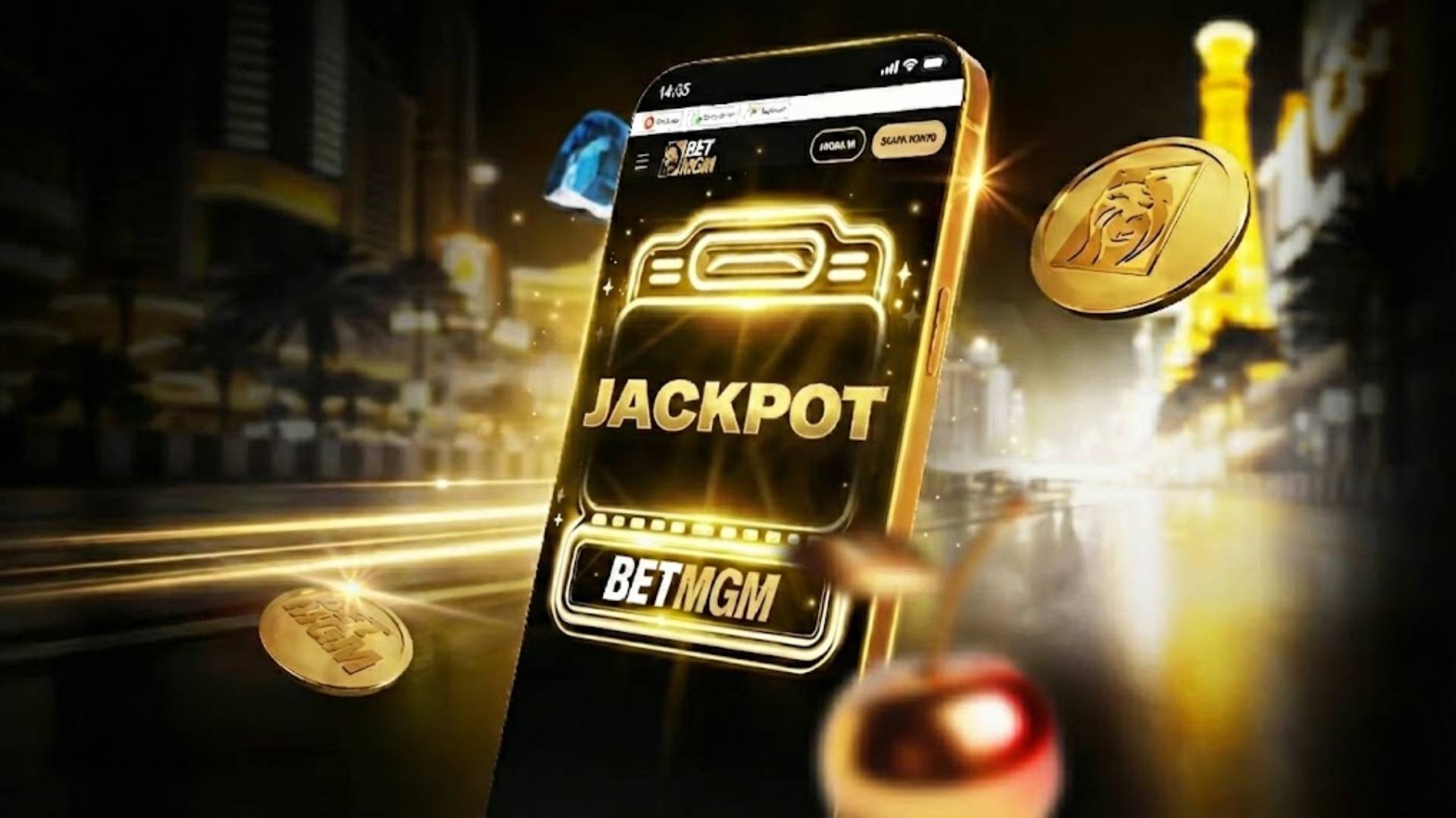 Mobiele telefoon met een casinospel met Jackpot functie