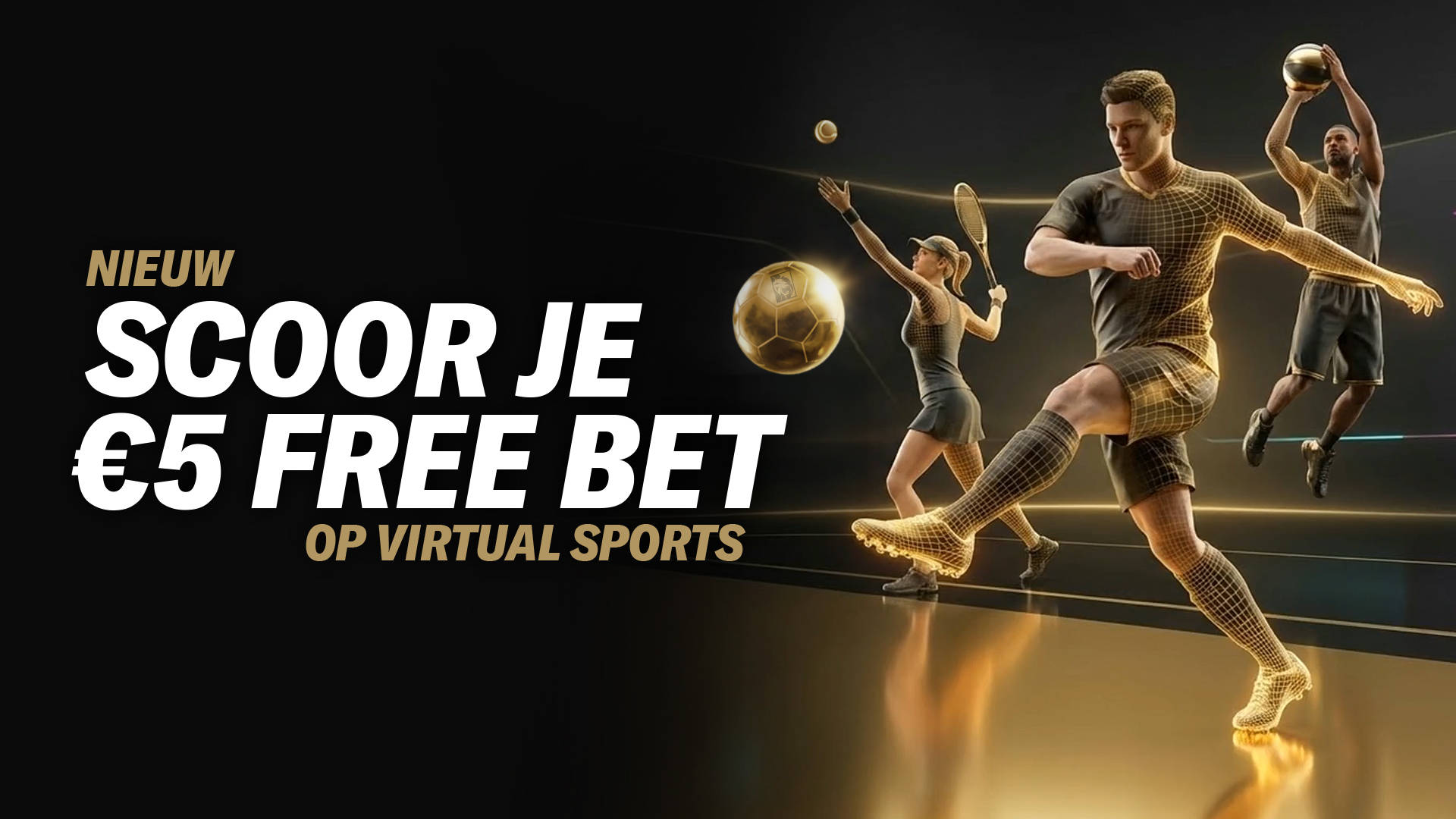 Nieuwe Free Bet op Virtual Sports met virtuele sporters.